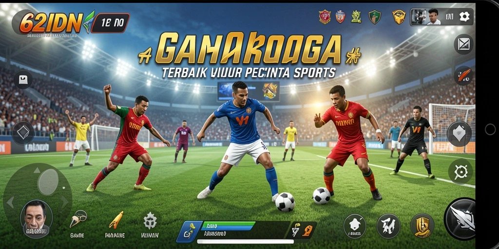 Screenshot gameplay 62IDN yang menampilkan aksi olahraga yang mendebarkan.