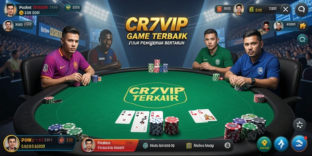 Screenshot utama CR7VIP menampilkan suasana permainan poker yang seru.