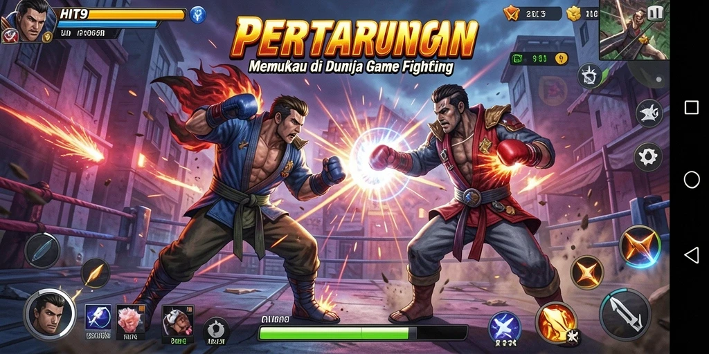 Gameplay HIT9 yang menegangkan dan penuh aksi pertarungan.