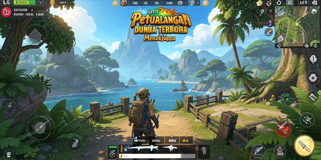 Tampilan menakjubkan dari dunia terbuka LG111 saat gameplay.