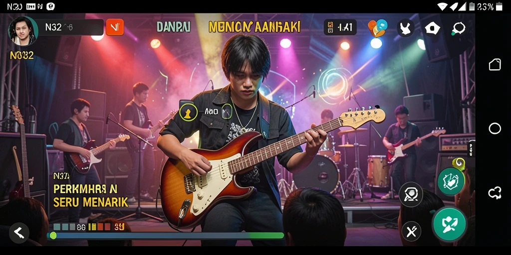 Tampilan gameplay N32 yang dinamis dan penuh warna.