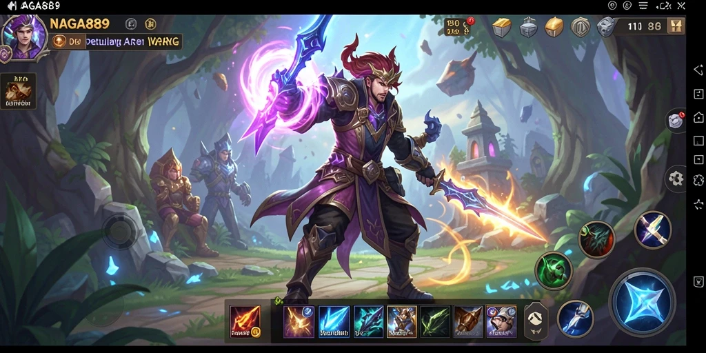 Tampilan gameplay ARPG NAGA889 yang mendebarkan dan penuh aksi.