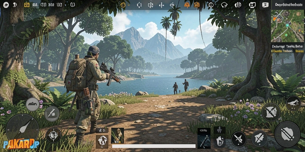 Tampilan gameplay Open World yang menakjubkan di PAKARJP.