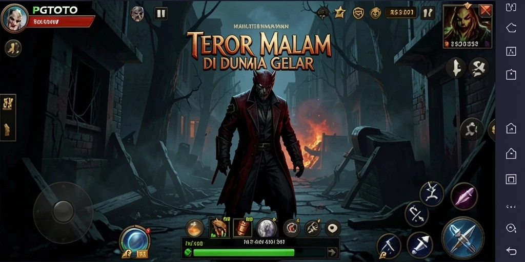 Screenshot utama PGTOTO menunjukkan gameplay yang mencekam dan penuh ketegangan.