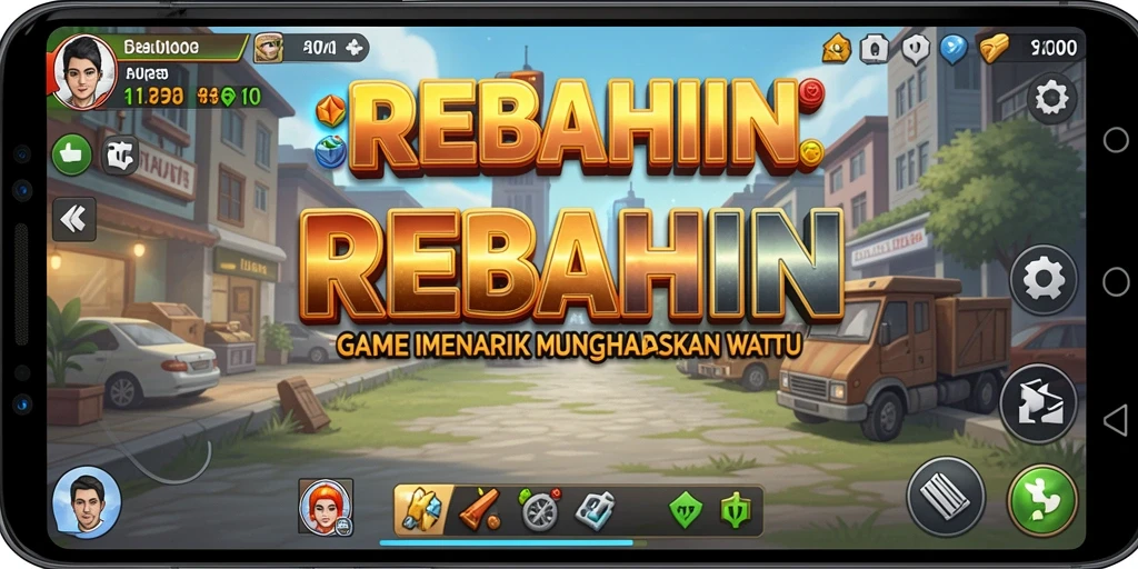 Tampilan gameplay menarik dari REBAHIN dengan mekanika Idle.