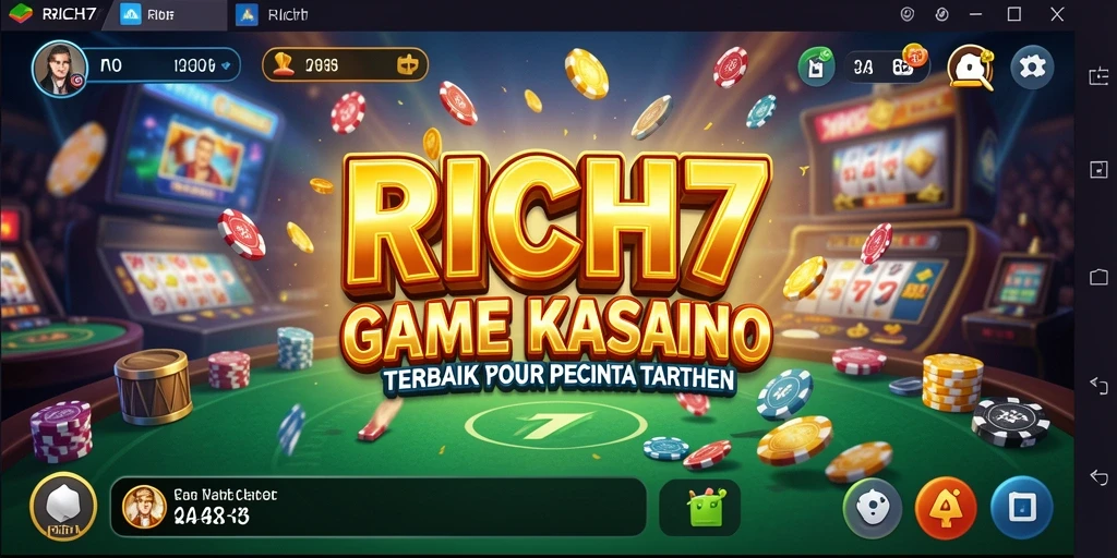 Screenshot utama RICH7 menampilkan gameplay kasino yang seru dan menegangkan.