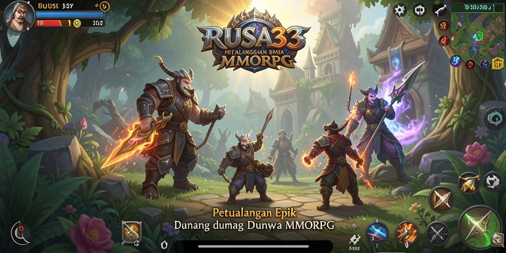 Tangkapan layar RUSA33 menunjukkan aksi seru dalam dunia MMORPG.