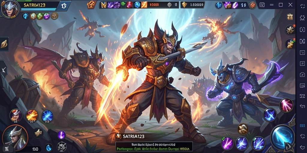 Tampilan gameplay menarik dari SATRIA123 dengan aksi pertarungan intens.